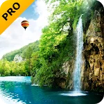 Лесной водопад PRO живые обои